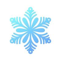 Gradient snowflake. Icon logo design. Ice crystal winter symbol. Template for winter design. vector