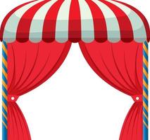 Circus entrance with red curtain vector