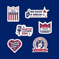 Martin Luther King Day Sticker Set vector