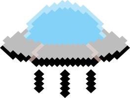 UFO Pixel Icon vector