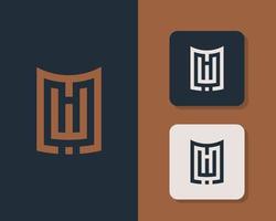 Letters M and W or MW line logo design. Linear minimal stylish emblem. Luxury elegant vector element. Premium business logotype. Graphic alphabet symbol for corporate business identity