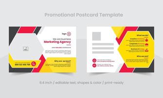 Promotional direct mail eddm postcard template vector