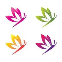 Butterfly logo template vector icon set