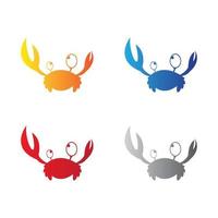 Crab logo template vector icon set