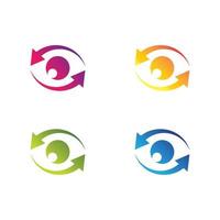 Eye care logo template vector icon set