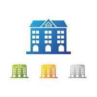 Real estate logo icon design vector