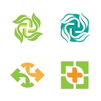 conjunto de iconos de plantilla de logotipo de cruz médica vector