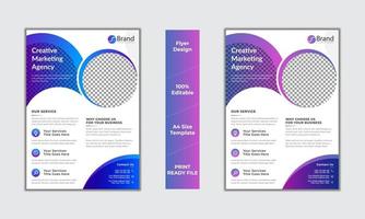 Abstract creative agency flyer design template vector