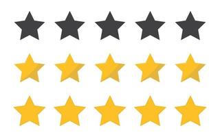 Feedback icon for app and website. Five stars of customer product rating review. Vector