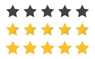 Feedback icon for app and website. Five stars of customer product rating review. Vector