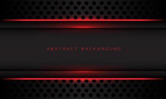 Abstract red light grey metallic banner geometric shadow circle mesh with blank space design modern technology futuristic background vector