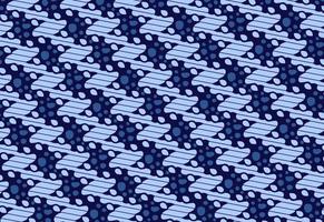 patrón de batik azul vector