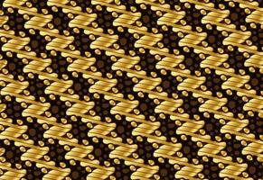 gold batik pattern vector