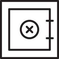 security box vector line for web, presentation, logo, Icon Symbol.