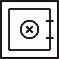 security box vector line for web, presentation, logo, Icon Symbol.