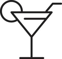 Cocktail Icon vector line for web, presentation, logo, Icon Symbol.