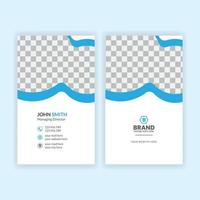 Modern creative vertical business card design template vector