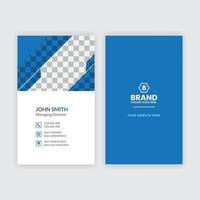 Corporate vertical business card design template free vector