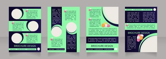 Physical examination importance blank brochure layout design vector