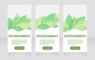 Save planet promotional web banner design template vector