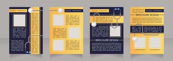 Heart disorders symptoms and signs blank brochure layout design vector