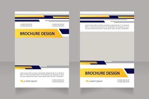 New bank division promotional blank brochure layout design vector