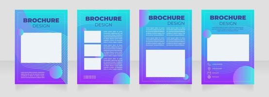 Contemporary artist work exhibition blank brochure layout design vector