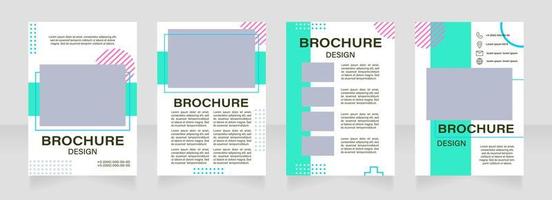 UI designer course blank brochure layout design vector