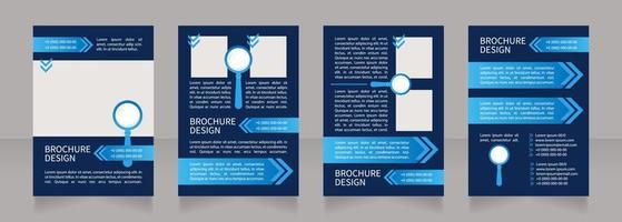 Different hiring approaches blank brochure layout design vector