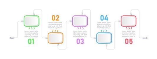 Personal technologies infographic chart design template vector