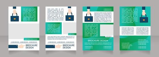 Onboarding process guide blank brochure layout design vector