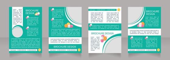 Pharmaceutical conference promo blank brochure layout design vector