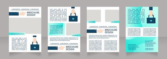Online tools for searching candidates blank brochure layout design vector