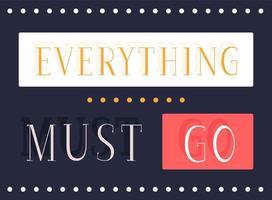 Everything must go promotional banner vector