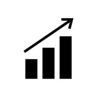 graphic chart with arrow up icon vector