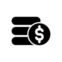 stack of money coin icon vector