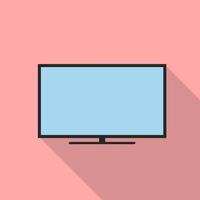 Television broadcast device. Home decoration flat design style. Vector illustration