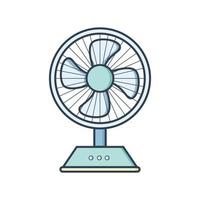 Electric powered fan icon in flat design style. Vector Illustration