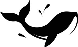 black symbol  of dolphin suitable for icons vector