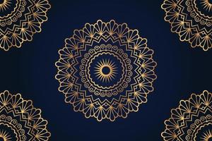 Luxurious golden mandala vector. Luxurious ornamental mandala background with golden pattern. Decorative Arab-style golden mandala. Luxury decoration of mandala pattern with shiny gold color. vector