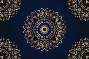 Luxurious golden mandala vector. Luxurious ornamental mandala background with golden pattern. Decorative Arab-style golden mandala. Luxury decoration of mandala pattern with shiny gold color. vector