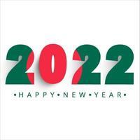 2022 feliz año nuevo. feliz año nuevo bandera de bangladesh. bangladeshi feliz año nuevo. 3d bangladesh 2022. 3d, 2022 feliz año nuevo. Diseño de feliz año nuevo de color rojo y verde con tipografía. vector