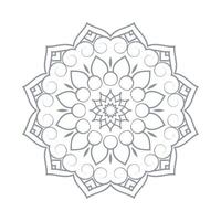 libro para colorear mandala. patrón de flores. vector de patrón de mandala. Ilustración de arte de línea mandala simple. libro para colorear en blanco y negro patrón árabe. vector de mandala de decoración india.