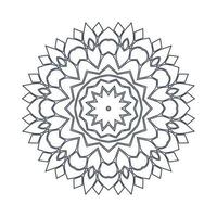 Flower pattern vector. Mandala line art illustration. Black and white coloring book pattern. Mandala pattern vector. Mandala coloring book design. Simple decoration mandala vector. vector