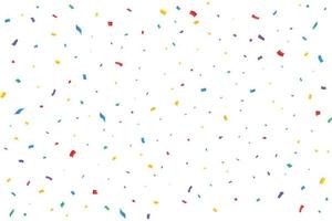 Colorful confetti falling illustration isolated on transparent background. Event and Anniversary celebration. Blue, red, yellow tinsel falling. Carnival elements. Simple Colorful confetti falling. vector