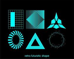 vector design simple retro futuristic shape