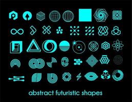 abstract futuristic shapes vector design