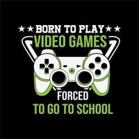 quote gamer and slogan illustration design vector