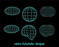 vector design simple retro futuristic shape