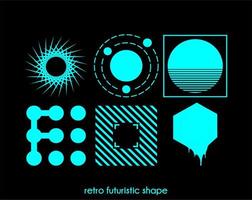 vector design simple retro futuristic shape